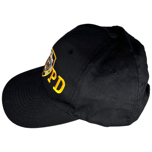 NYPD Vintage 1990s Strapback Black Hat Cap Adjustable - Picture 4 of 10